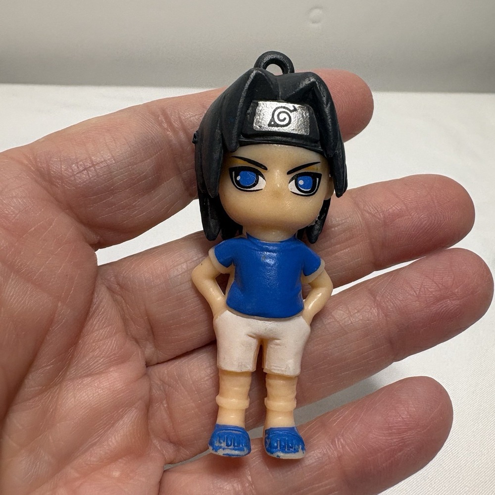 Naruto Sasuke Uchiha Anime & Manga PVC Figurine Blue Shirt White Shorts